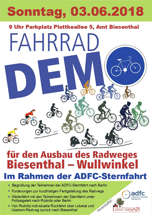 Plakat Fahrraddemo